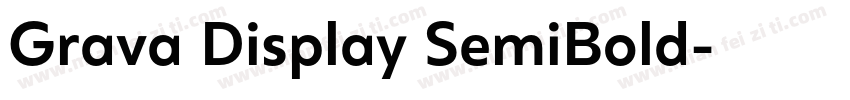 Grava Display SemiBold字体转换